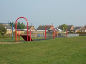 Zip Wire at Sea Road Community Play Park, Chapel St Leonards, Lincolnshire