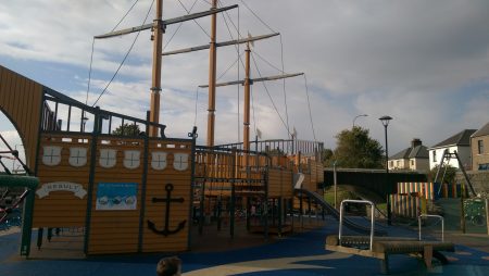 Huge Pirate Ship at Marine gardens play park, Carrickfergus